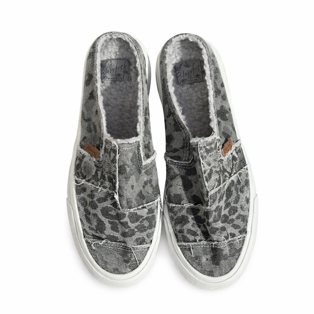 Blowfish Malibu Moki SHR Leopard Slip On Sneakers Women’s 7.5 Sherpa
